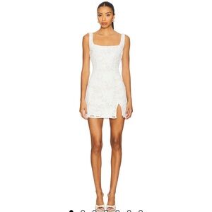 Tularose Kate mini dress in white